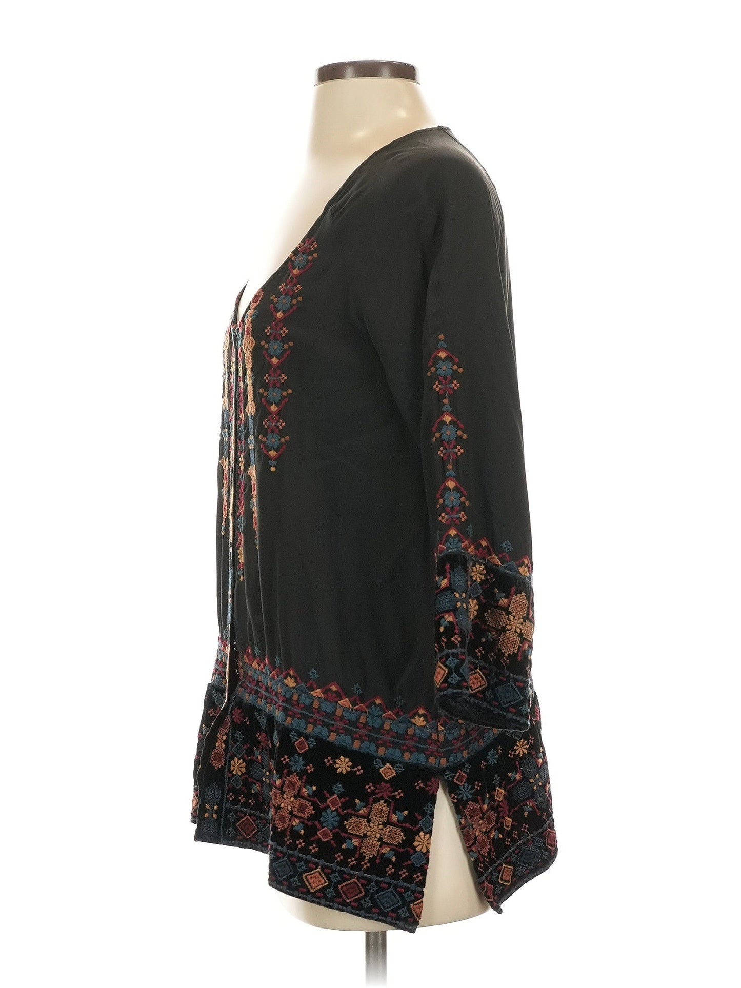 3/4 Sleeve Silk Top