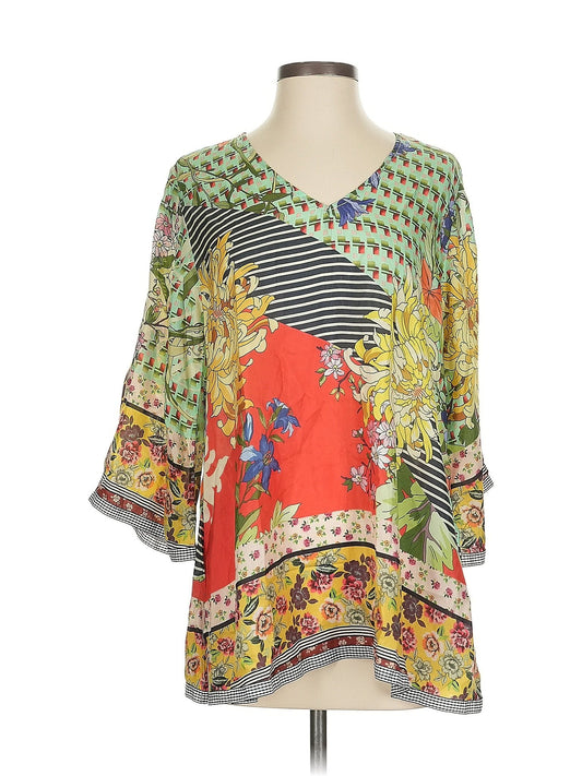 3/4 Sleeve Silk Top