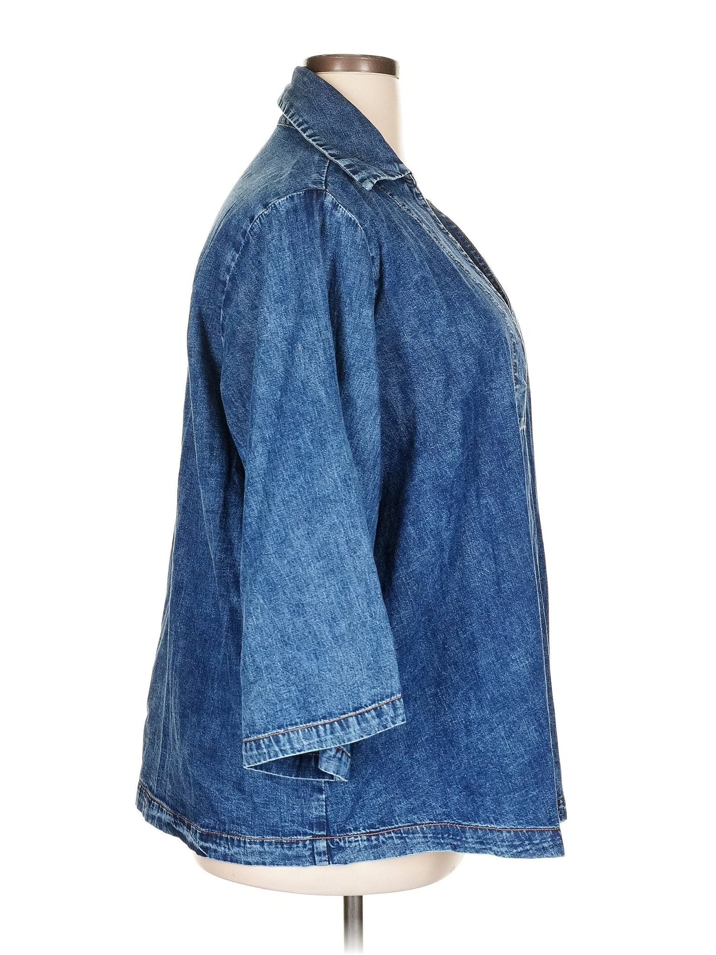 E Shakti 3/4 Sleeve Button Down Shirt