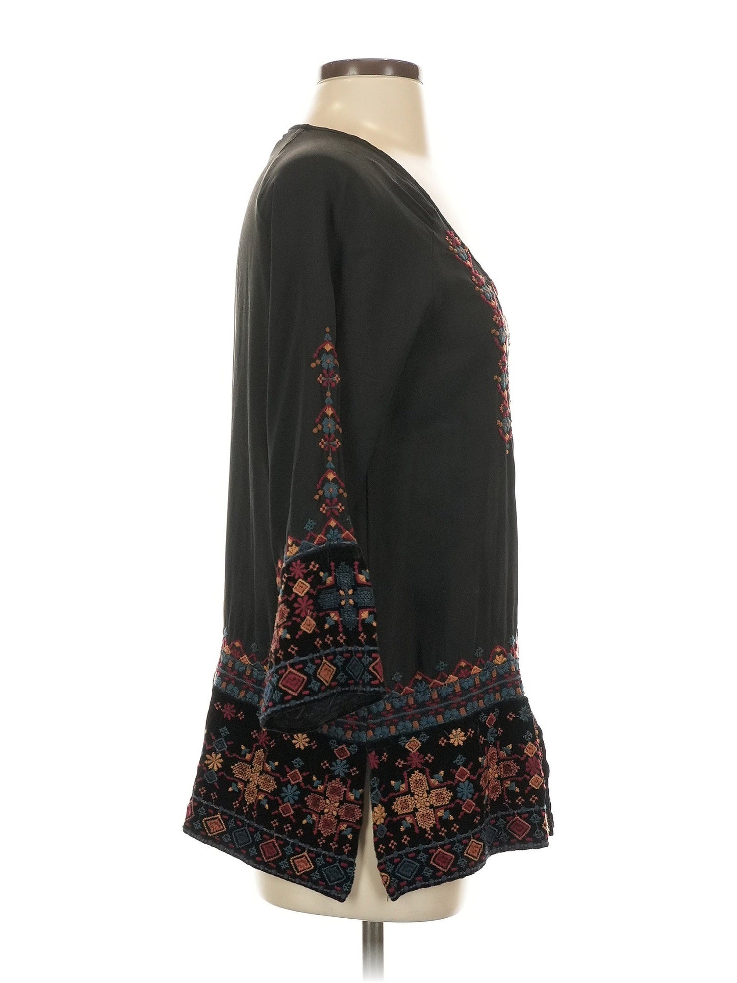 3/4 Sleeve Silk Top