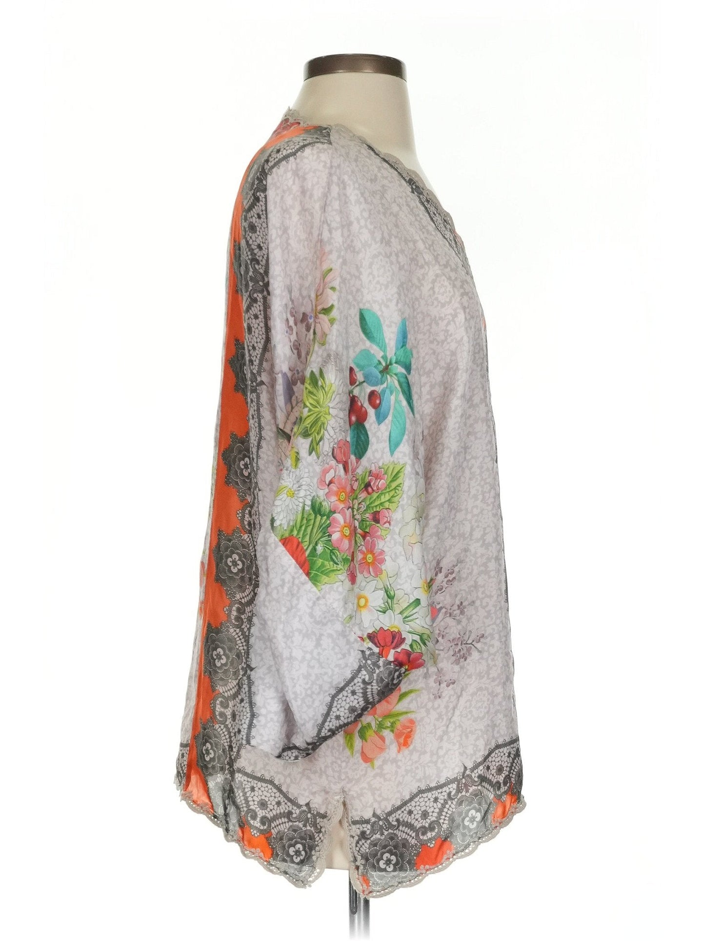3/4 Sleeve Silk Top