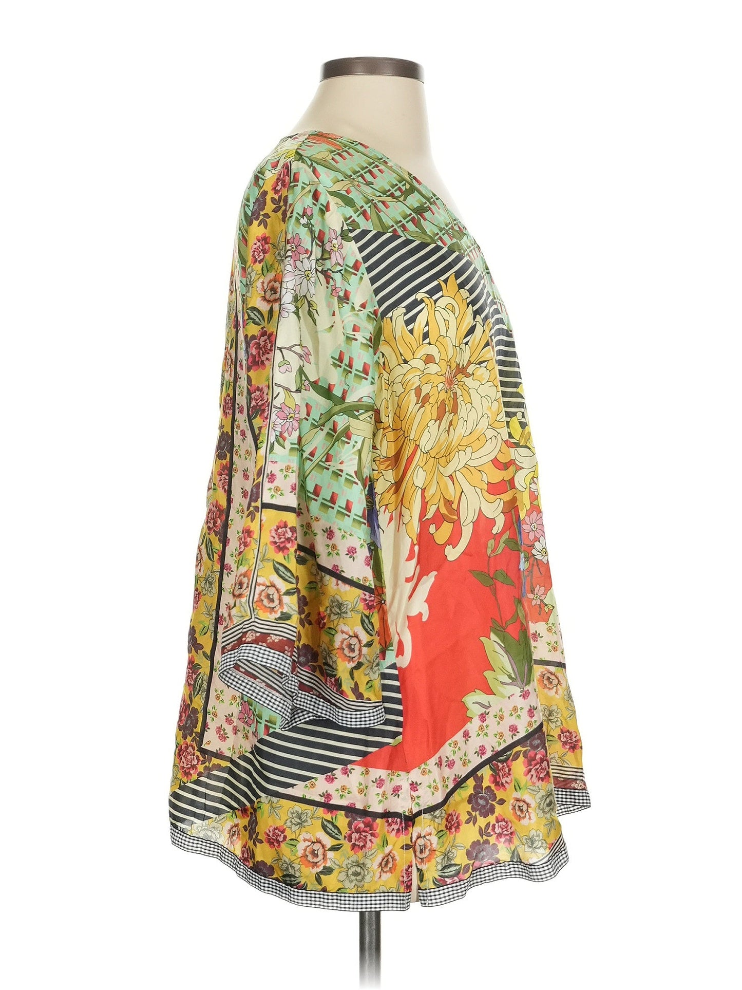 3/4 Sleeve Silk Top