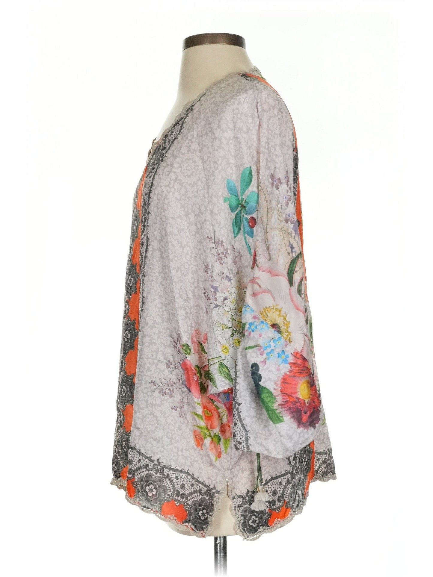 3/4 Sleeve Silk Top