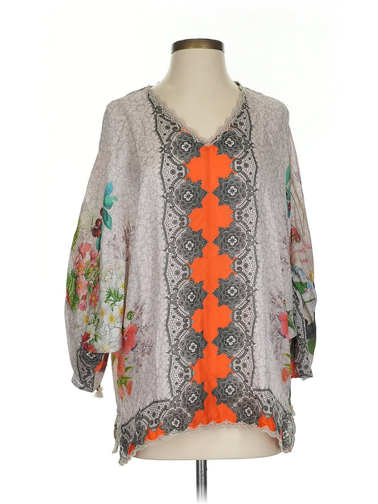 3/4 Sleeve Silk Top