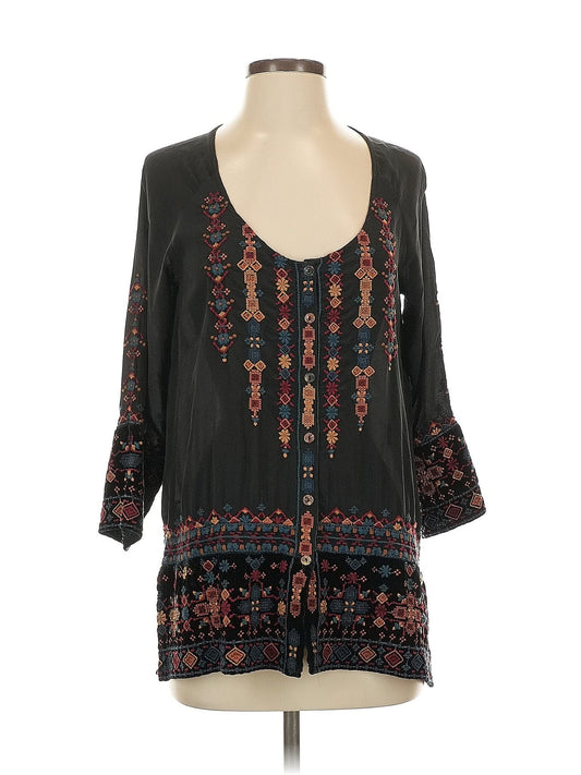 3/4 Sleeve Silk Top